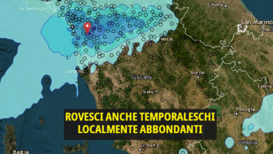 Temporali e rovesci continui tra Lucca e Pistoia, previsioni meteo Toscana.