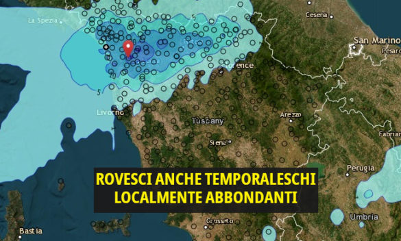 Temporali e rovesci continui tra Lucca e Pistoia, previsioni meteo Toscana.