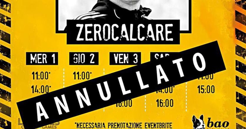 Zerocalcare boicotta Lucca Comics in segno di protesta per il sostegno ad Israele.