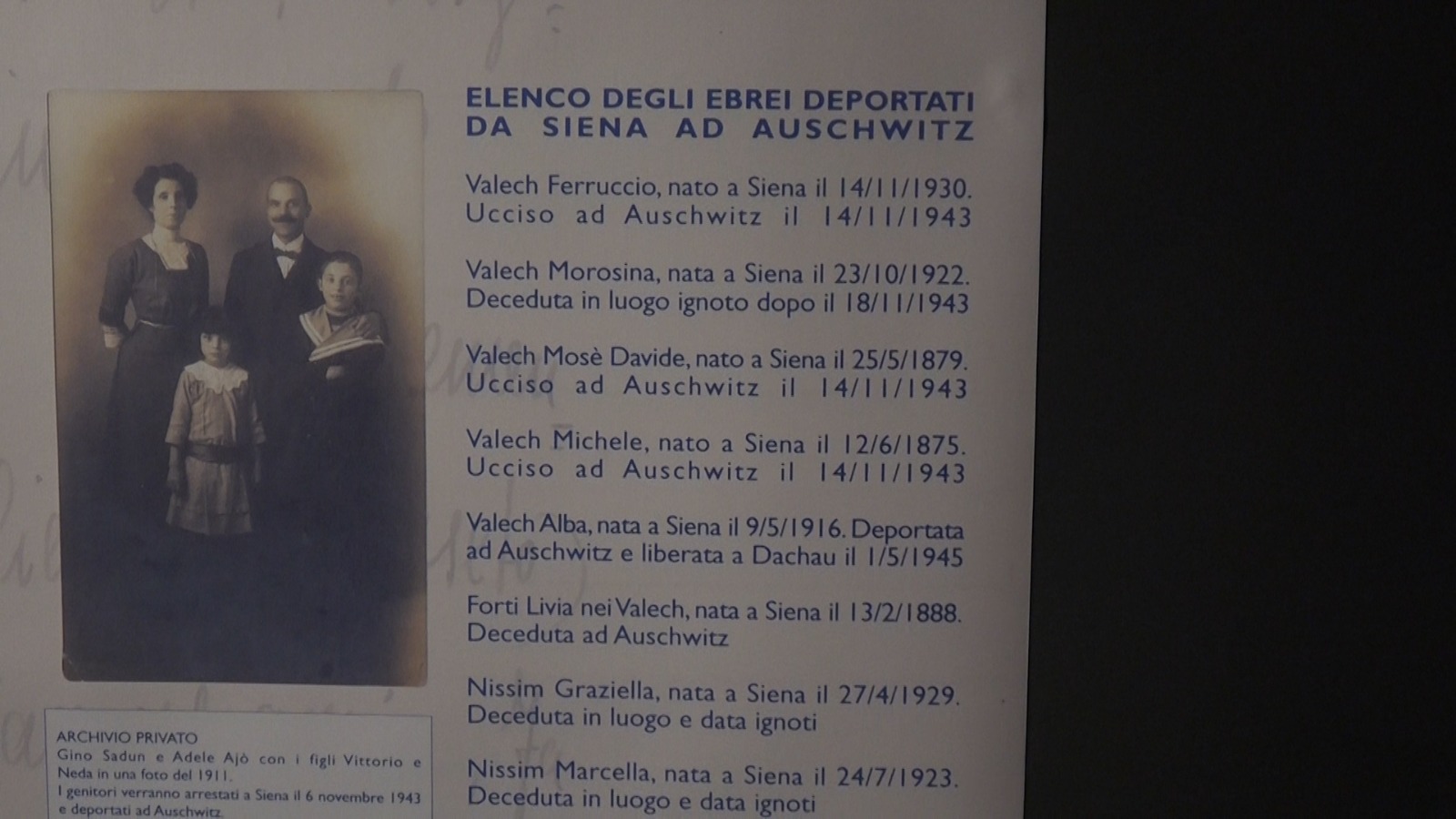 80 anni fa, gli ebrei senesi furono deportati ad Auschwitz.