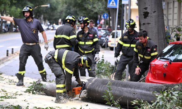 Allerta meteo in Toscana, alberi caduti e persone bloccate