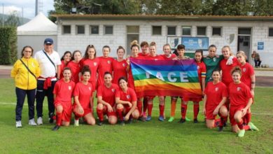 Calcio Prato, Galcianese con bandiera pace in campo