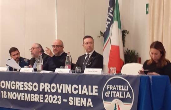 Congresso provinciale di Fratelli d'Italia conferma Michelotti e elegge 9 dirigenti, tra cui Piscitello e Savelli.