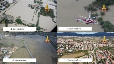 Disastro a Campi Bisenzio, immagini aeree dal 3 al 7 novembre
