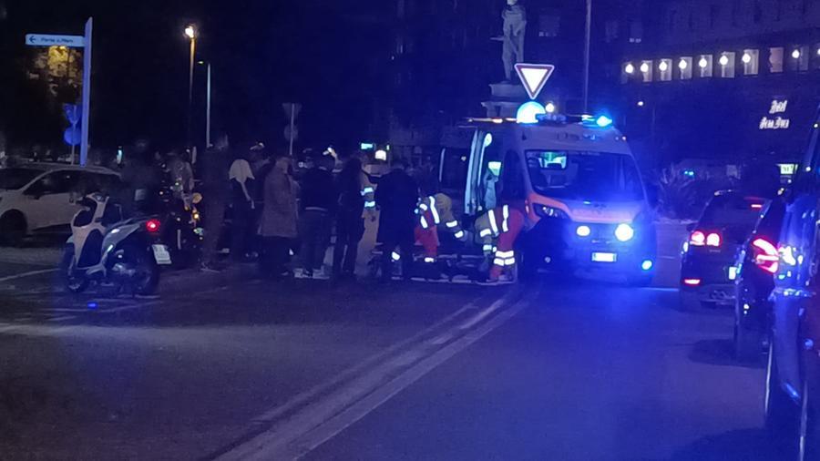 Ferito in motorino ai Quattro Mori, caduta causa di incidente.