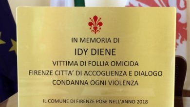 Firenze, sparita targa in memoria di Idy Diene ucciso nel 2018