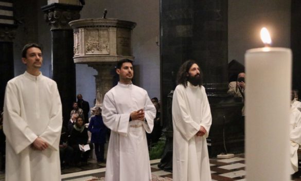 Il vescovo Nerbini ordina tre nuovi diaconi a TV Prato
