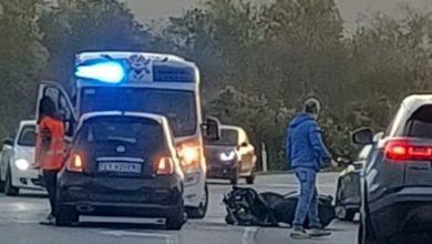 Incidente sulla Sr73, auto scooter si schianta, un ferito.