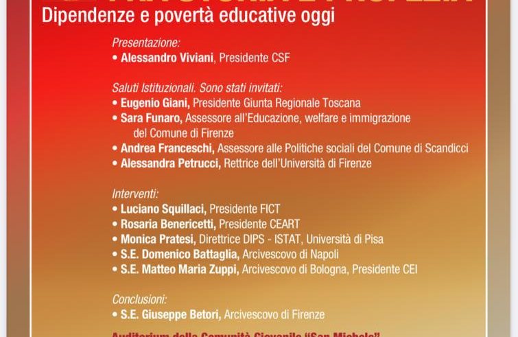 Incontro sul "Progetto Uomo" al Centro di Solidarietà di Firenze con il card. Zuppi e mons. Battaglia oggi pomeriggio.