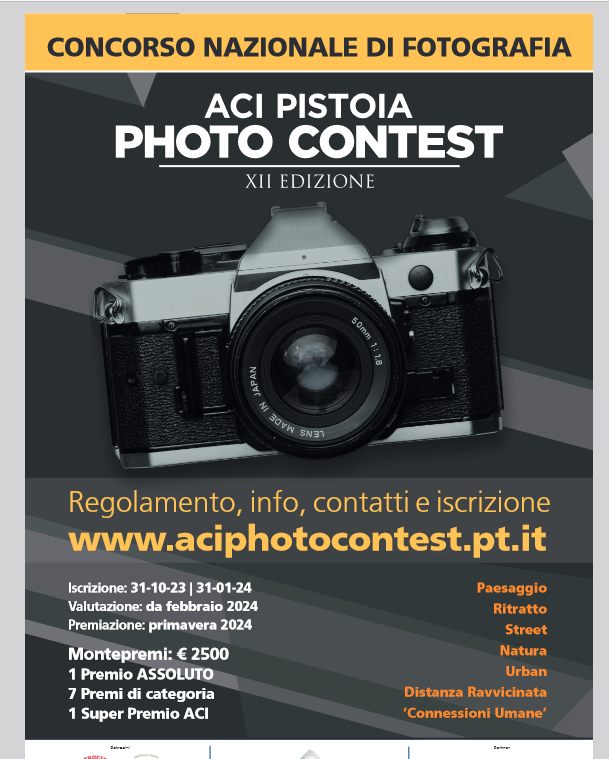 Iscriviti all'ACI PISTOIA PHOTO CONTEST 12ª edizione!