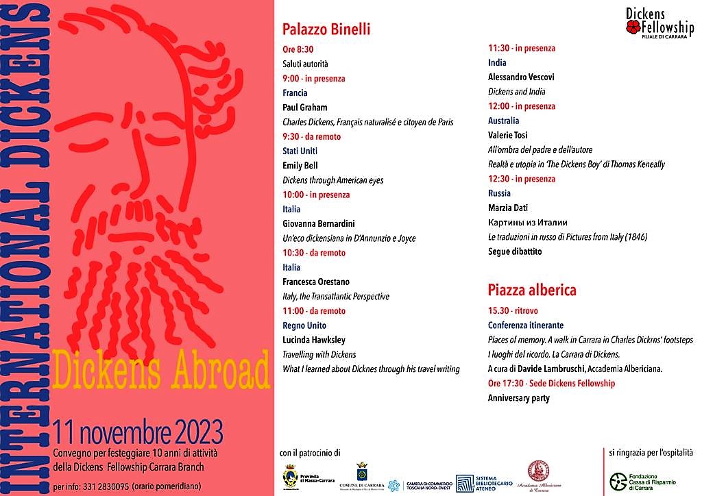 La Dickens Fellowship di Carrara festeggia 10 anni con un grande convegno - Diari Toscani