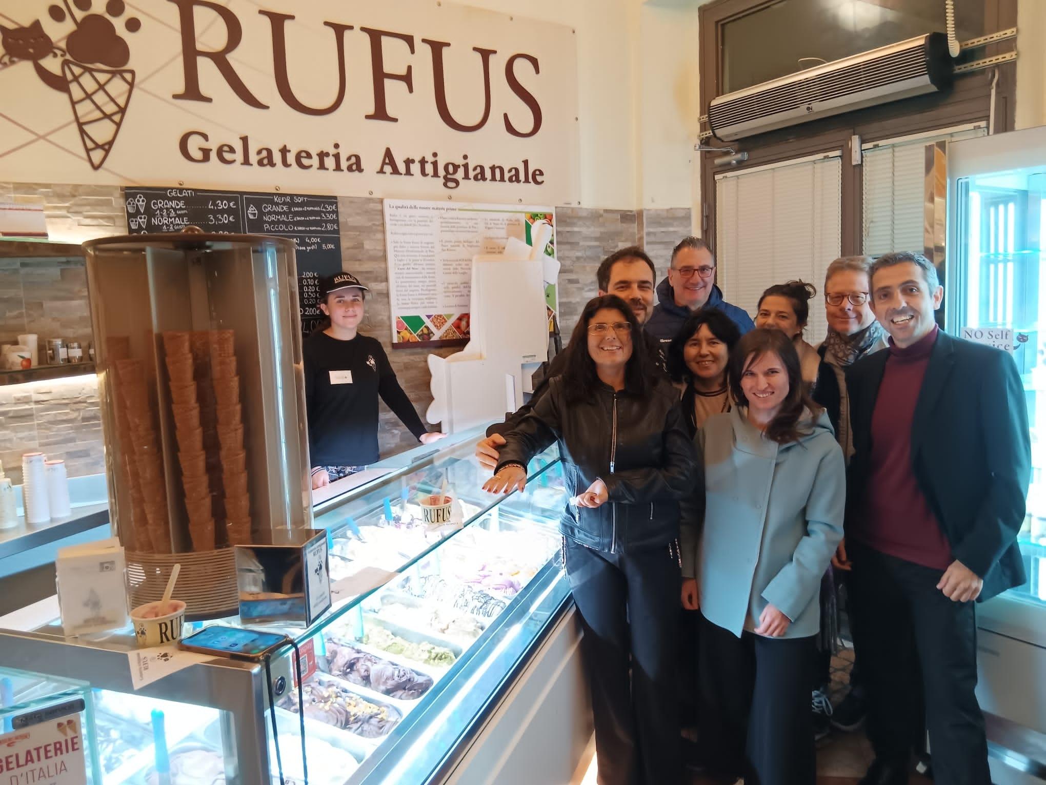 La Gelateria Rufus di Pisa, protagonista in "Botteghe in Vetrina" presentato in mostra.