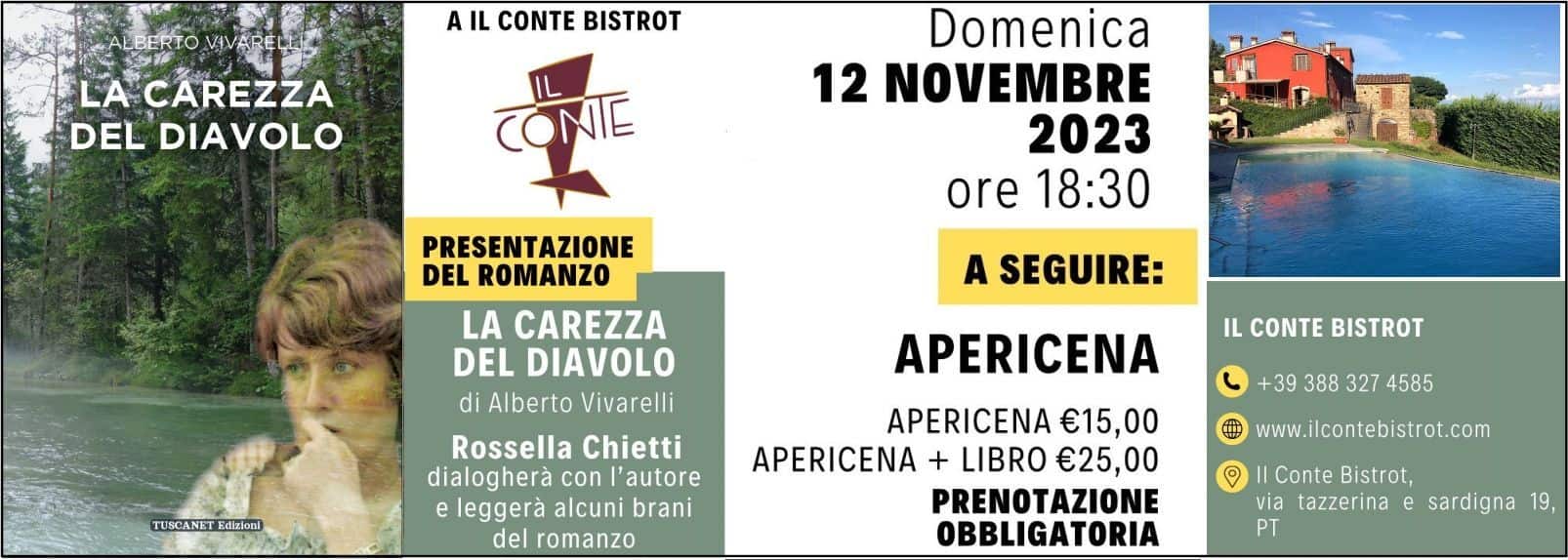 "La carezza del diavolo" al "Il Conte Bistrot" . Rassegna evento misterioso.