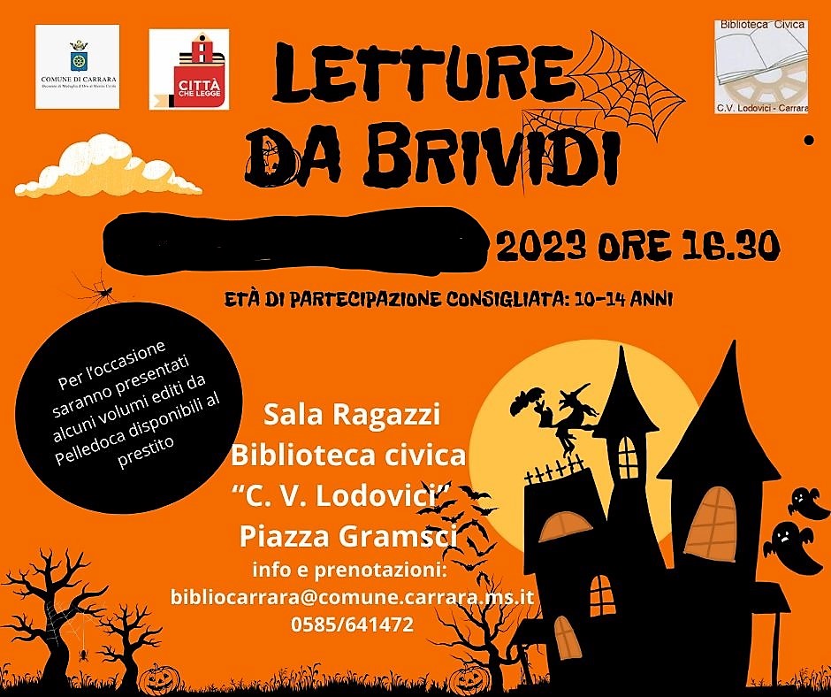 Letture da brividi in biblioteca Carrara - 8 novembre - Diari Toscani