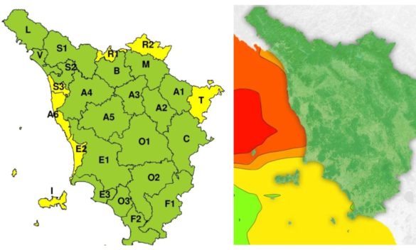 Maltempo in Toscana, rischio mareggiate e vento forte. Le previsioni meteo per località e giorni.
