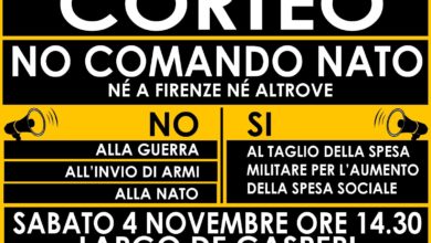 No al nuovo comando Nato', corteo a Firenze sabato 4