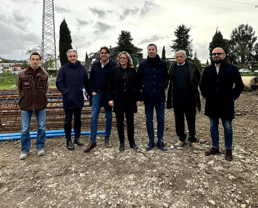 Sopralluogo al cantiere della ciclopedonale sul Calcandola