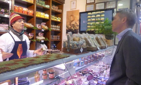 Principe Emanuele Filiberto visita il Mercato Centrale di San Lorenzo a Firenze