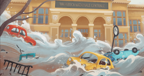 Racconto illustrato dell'alluvione del '66, non dimenticare.