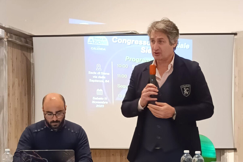 Il segretario Roberto Bozzi al congresso di Azione Siena