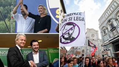 Riassumi questo titolo tra 55 e 65 caratteri Firenze lancia maxi adunata antifascista per l'arrivo di Le Pen e Wilders con Salvini