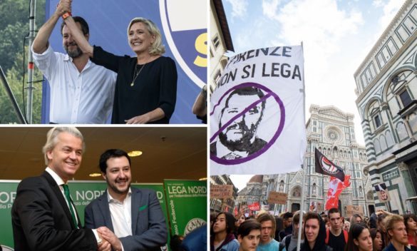 Riassumi questo titolo tra 55 e 65 caratteri Firenze lancia maxi adunata antifascista per l'arrivo di Le Pen e Wilders con Salvini