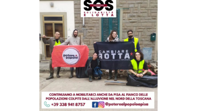 Solidarietà e lotta in Toscana, Potere al Popolo non si ferma! #PISA #Toscana