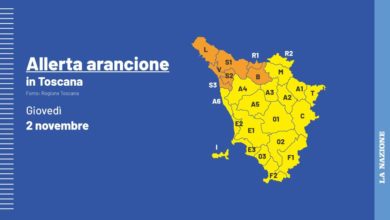 Temporali intensi minacciano la Toscana, allerta gialla e arancione il 2 novembre.