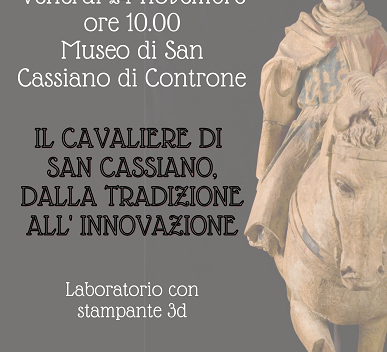 Un laboratorio al Festival dei musei del sorriso con stampante 3D sul cavaliere di San Cassiano
