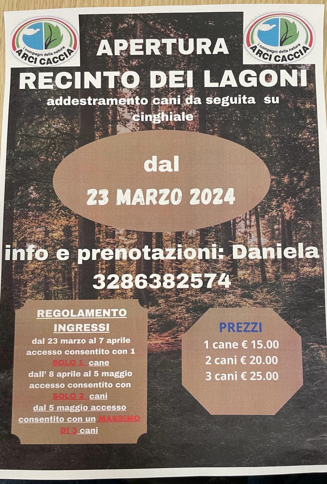 Apertura recinto addestramento cani ZAC I Lagoni
