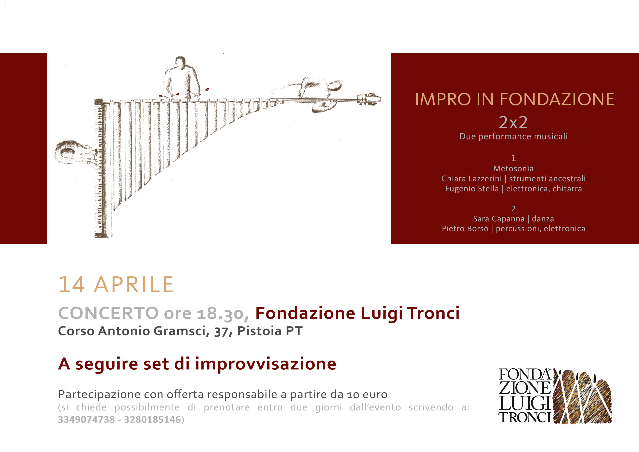 FONDAZIONE LUIGI TRONCI CORSO GRAMSCI 37, PISTOIA-Concerti d'aprile