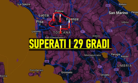 OLTRE I 29 GRADI TRA FIRENZE, PISTOIA E LUCCA - DOMANI I MASSIMI - meteo Toscana flash » Meteo Toscana