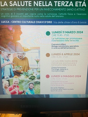 Salute nella terza età: evento a Lucca al centro Chiavi d’Oro