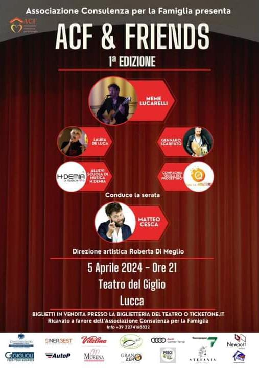 Venerdì sera al Teatro del Giglio la prima edizione Acf & Friends